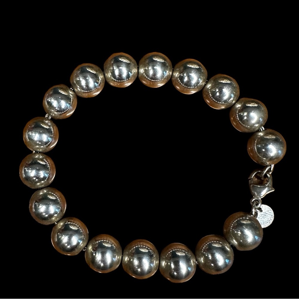 EUC Vintage Tiffany & Co. Sterling Silver (925) Hardware Ball (& Chain) Bracelet